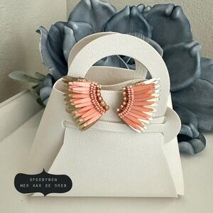Mignonne Gavigan Mini Madeline Earrings, Peach and Gold